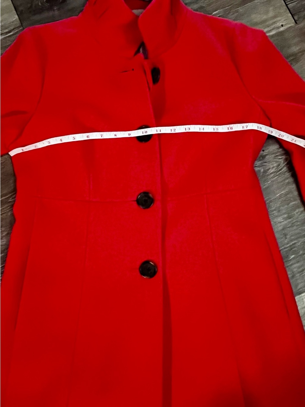 J.Crew Coral Wool Funnel Neck Coat Size 8 B4106 Winter Jacket - Picture 14 of 16